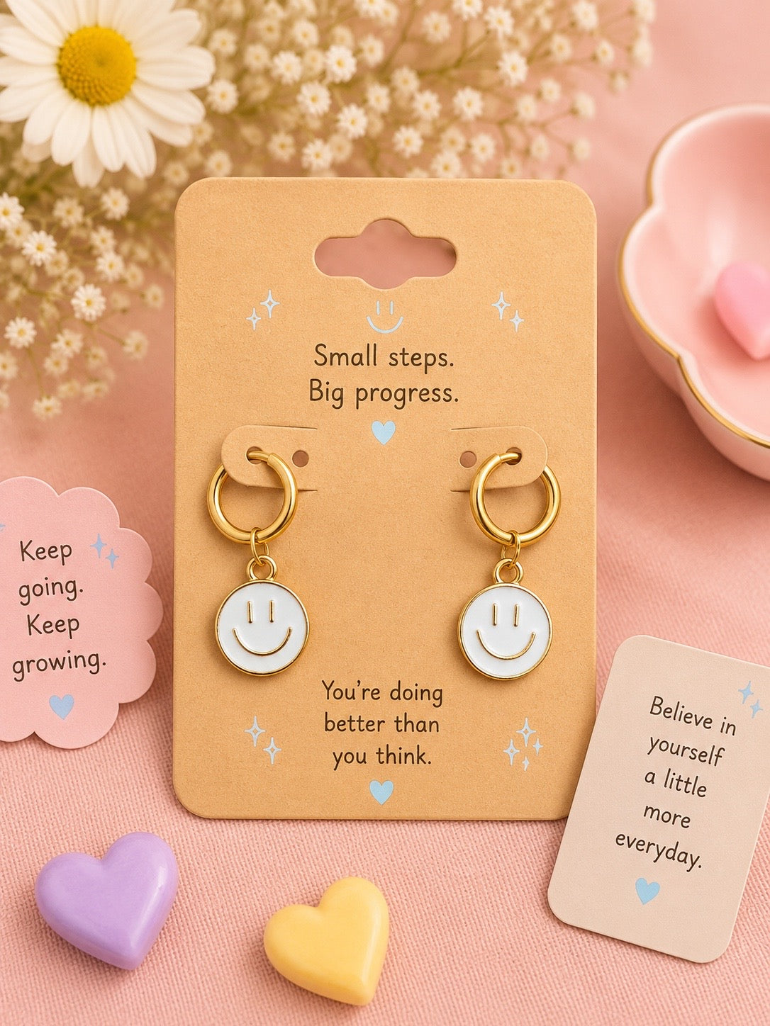 White Smile Earrings
