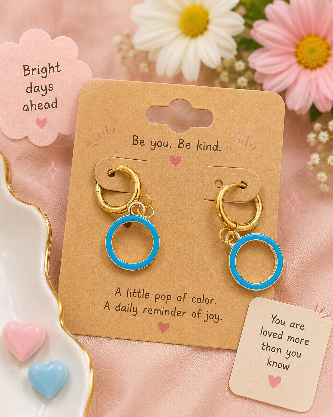 Blue Circles Earrings
