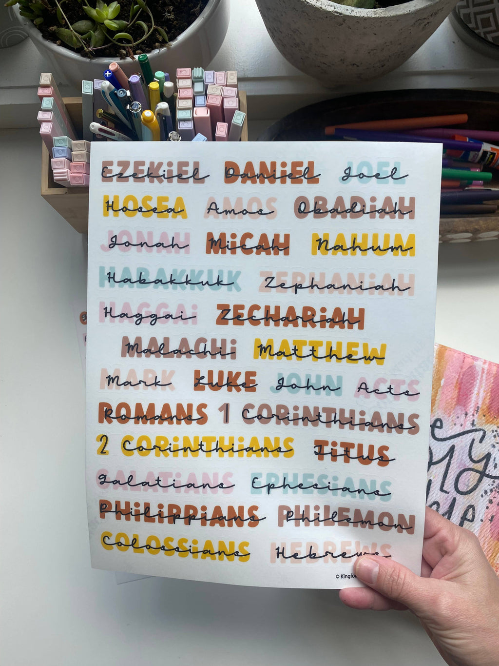 Books of the Bible Header Sticker Labels - BOHO