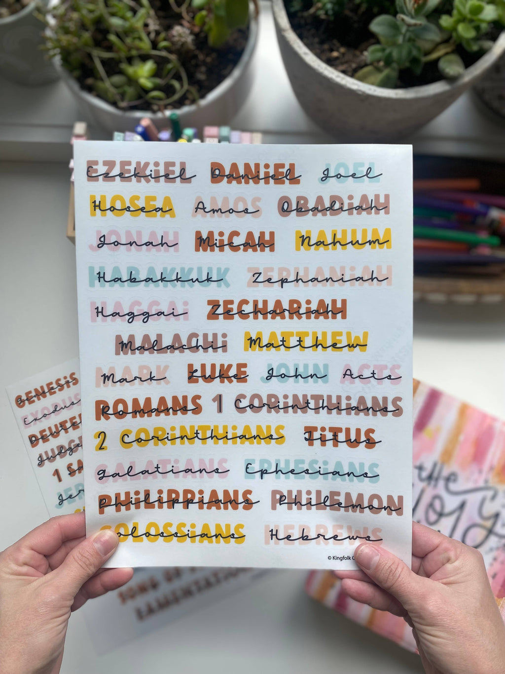 Books of the Bible Header Sticker Labels - BOHO