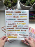Books of the Bible Header Sticker Labels - BOHO