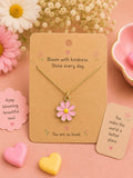 Pink Daisy Necklace