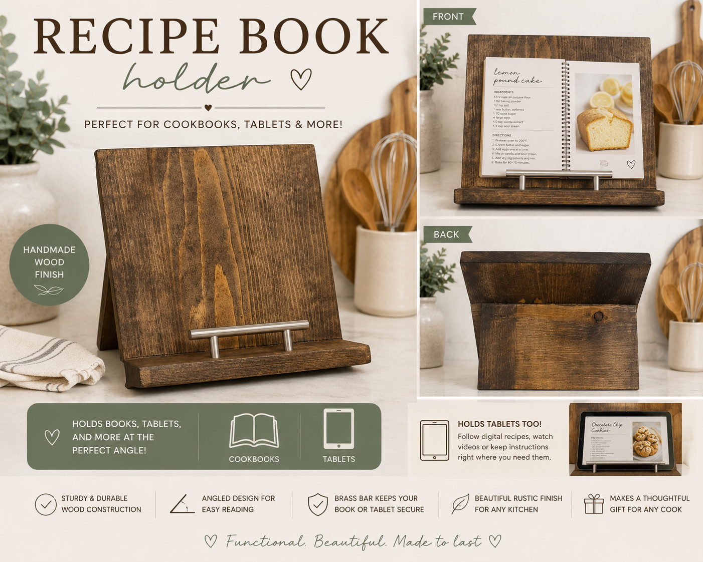 Recipe Book or Tablet Holder