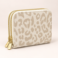 Ivory Leopard Double-Zip Wallet