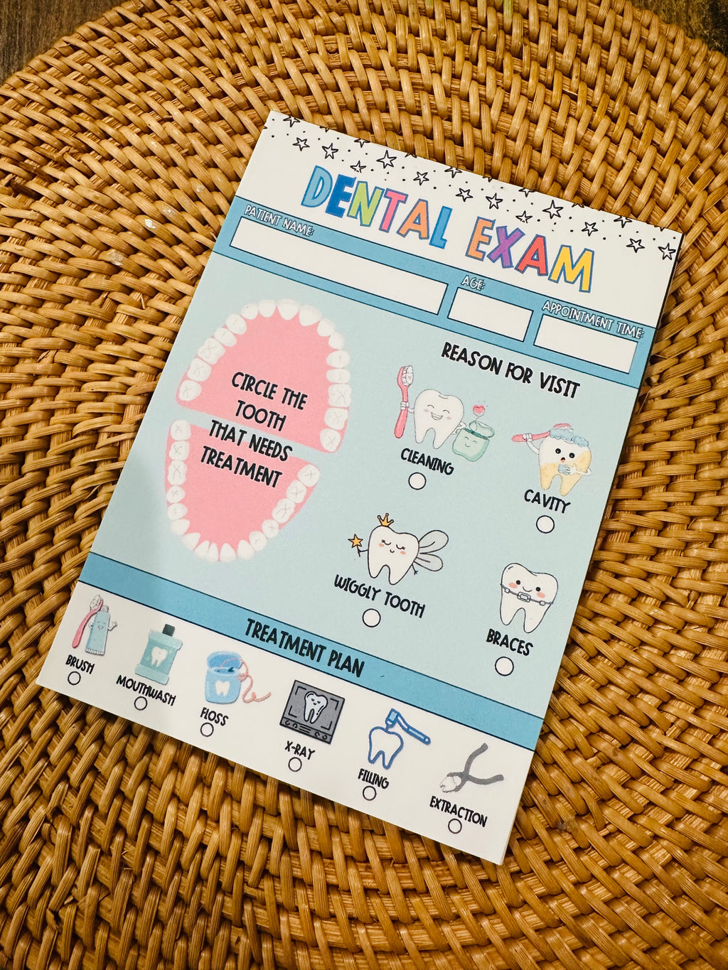 Dental Exam Pretend Play Pad