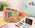 Hand Painted Back To School Pennant Flag