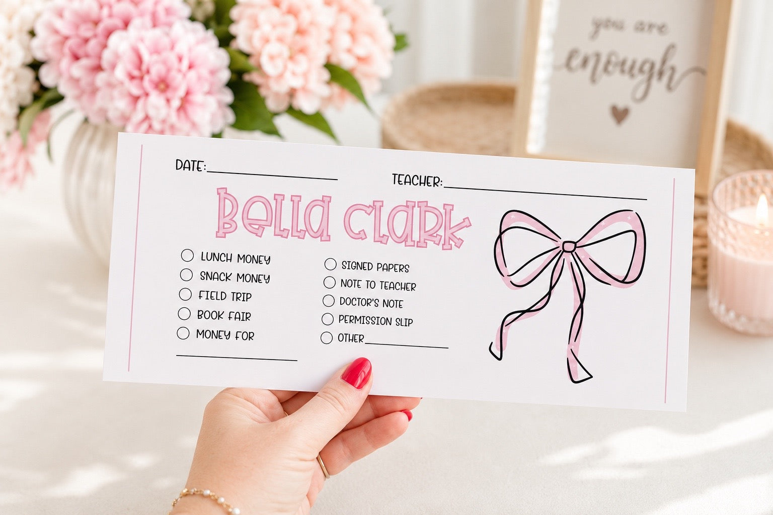 Personalized School Envelopes- Set of 12