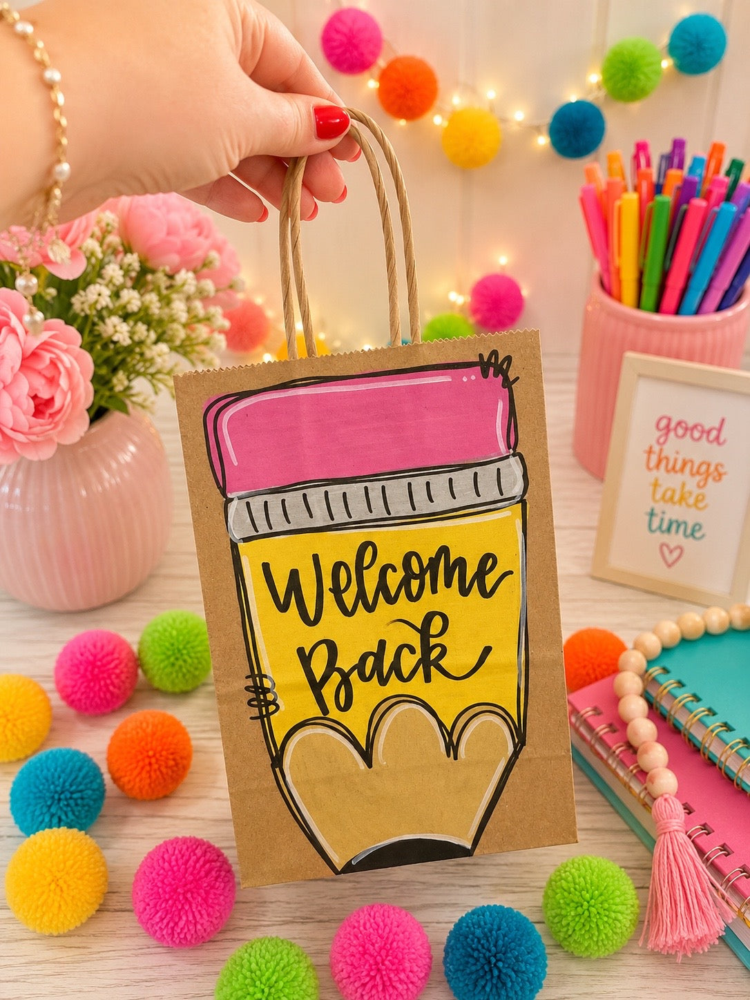 Hand Painted Gift Bag