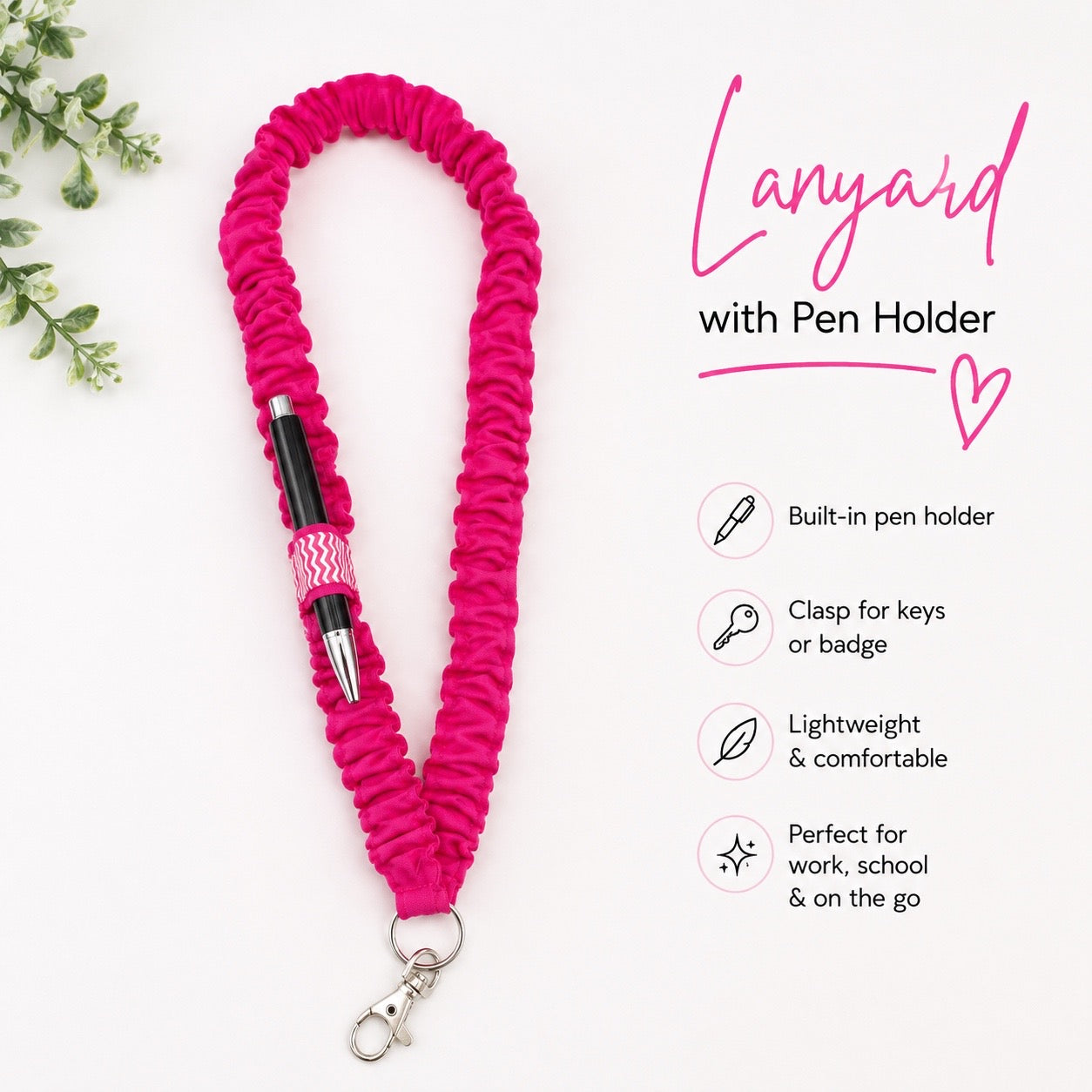 Lanyard - Hot Pink