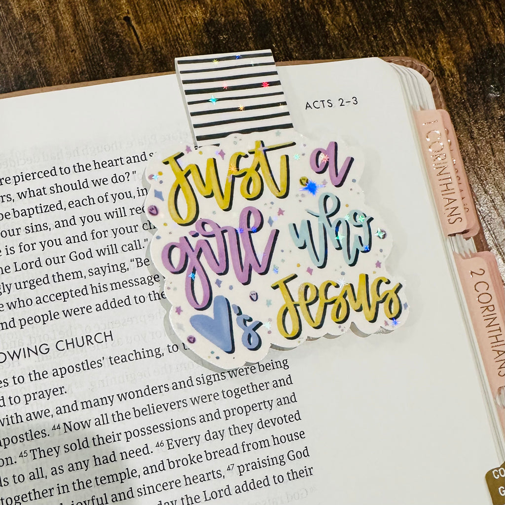 Just a Girl who loves Jesus Magnetic Bookmark