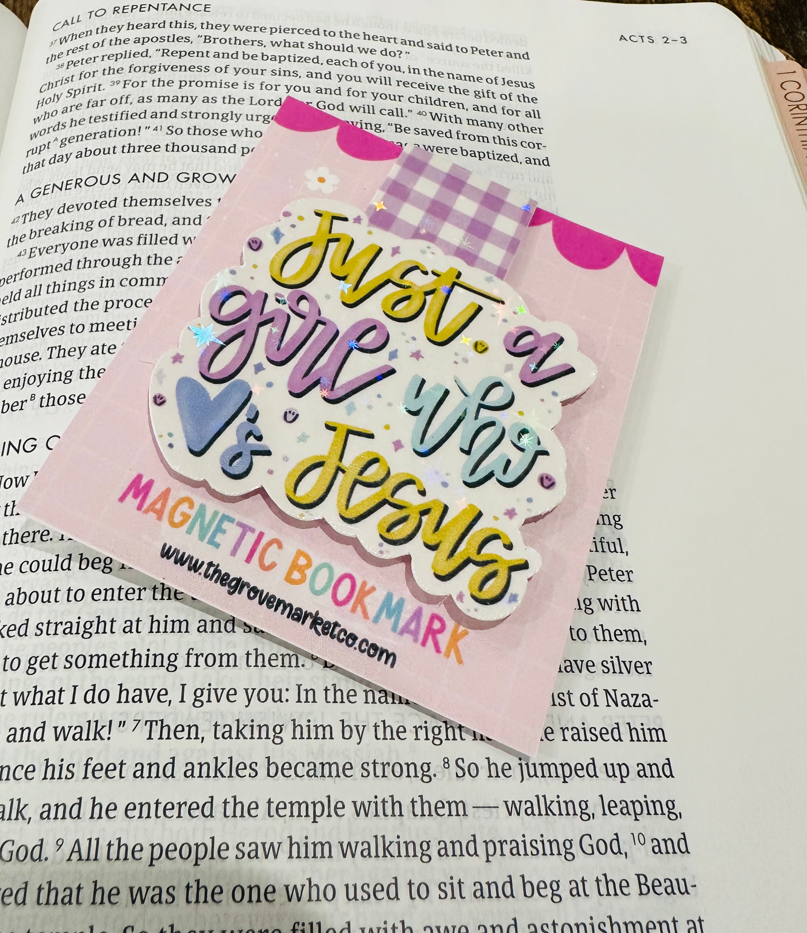 Just a Girl who loves Jesus Magnetic Bookmark