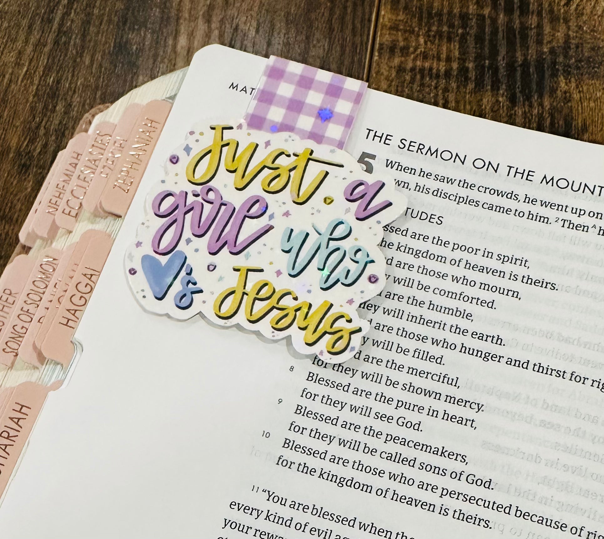 Just a Girl who loves Jesus Magnetic Bookmark
