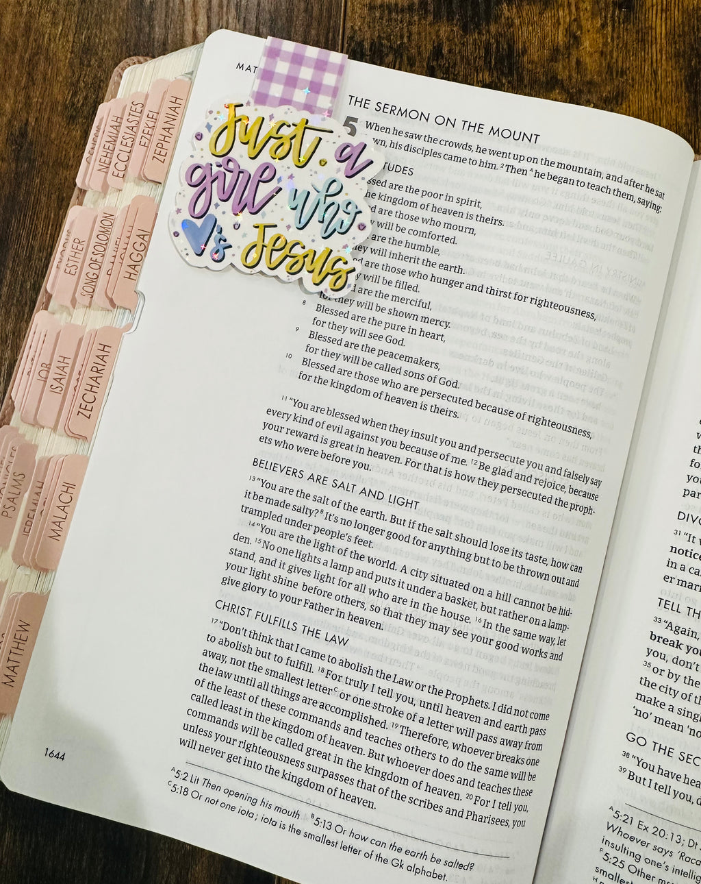 Just a Girl who loves Jesus Magnetic Bookmark
