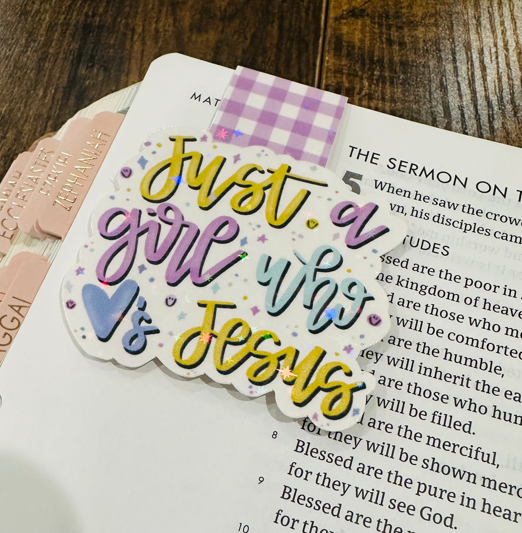 Just a Girl who loves Jesus Magnetic Bookmark
