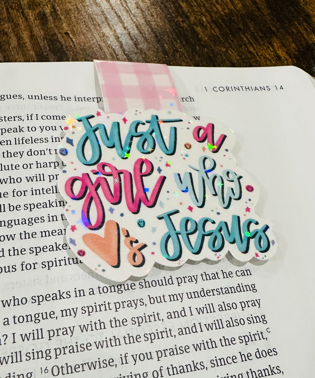 Just a Girl who loves Jesus Magnetic Bookmark