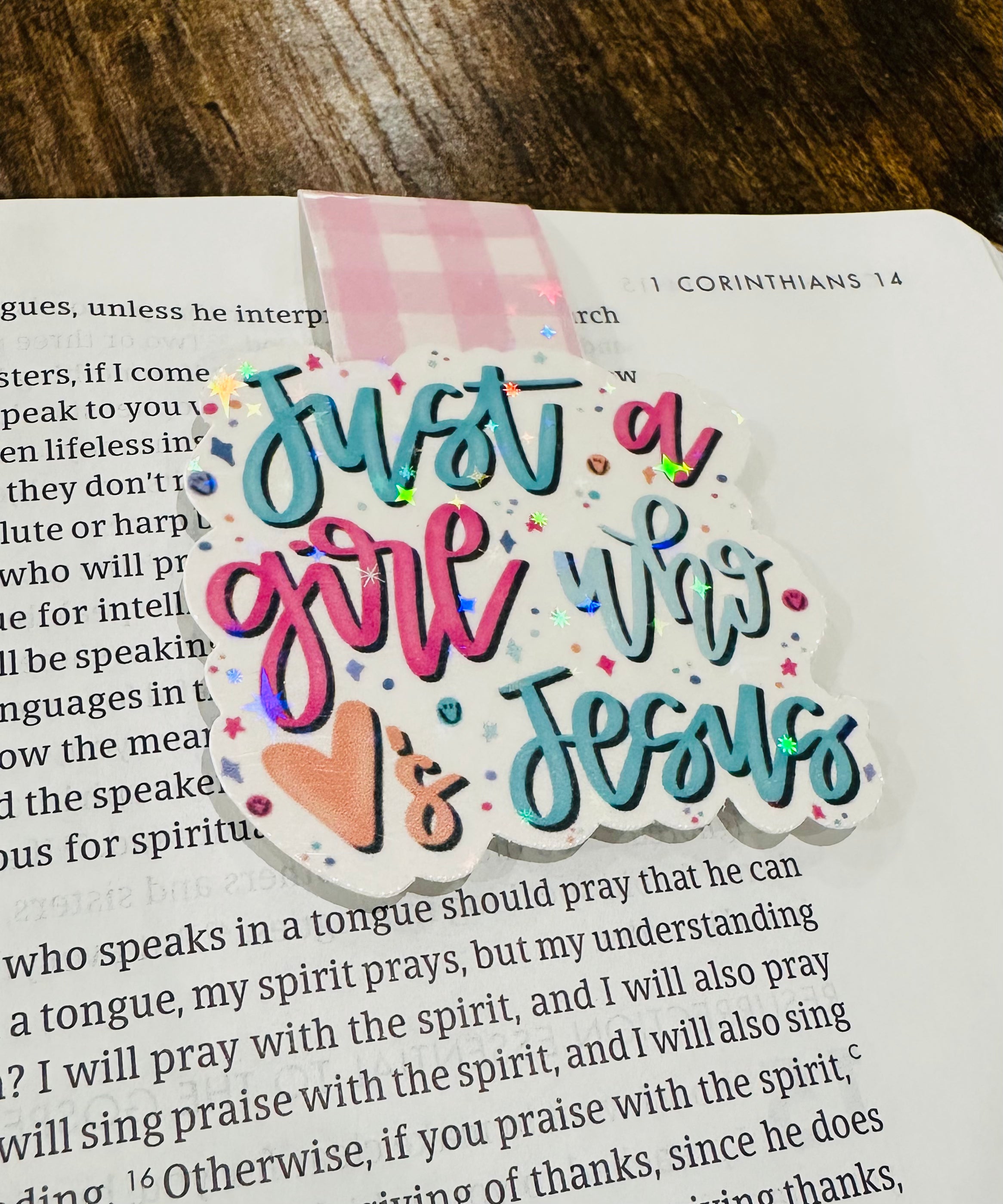 Just a Girl who loves Jesus Magnetic Bookmark