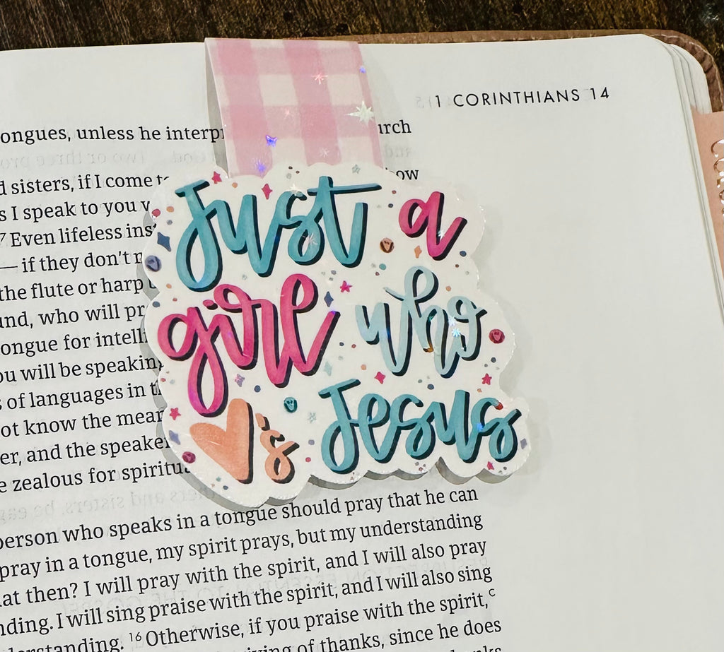 Just a Girl who loves Jesus Magnetic Bookmark