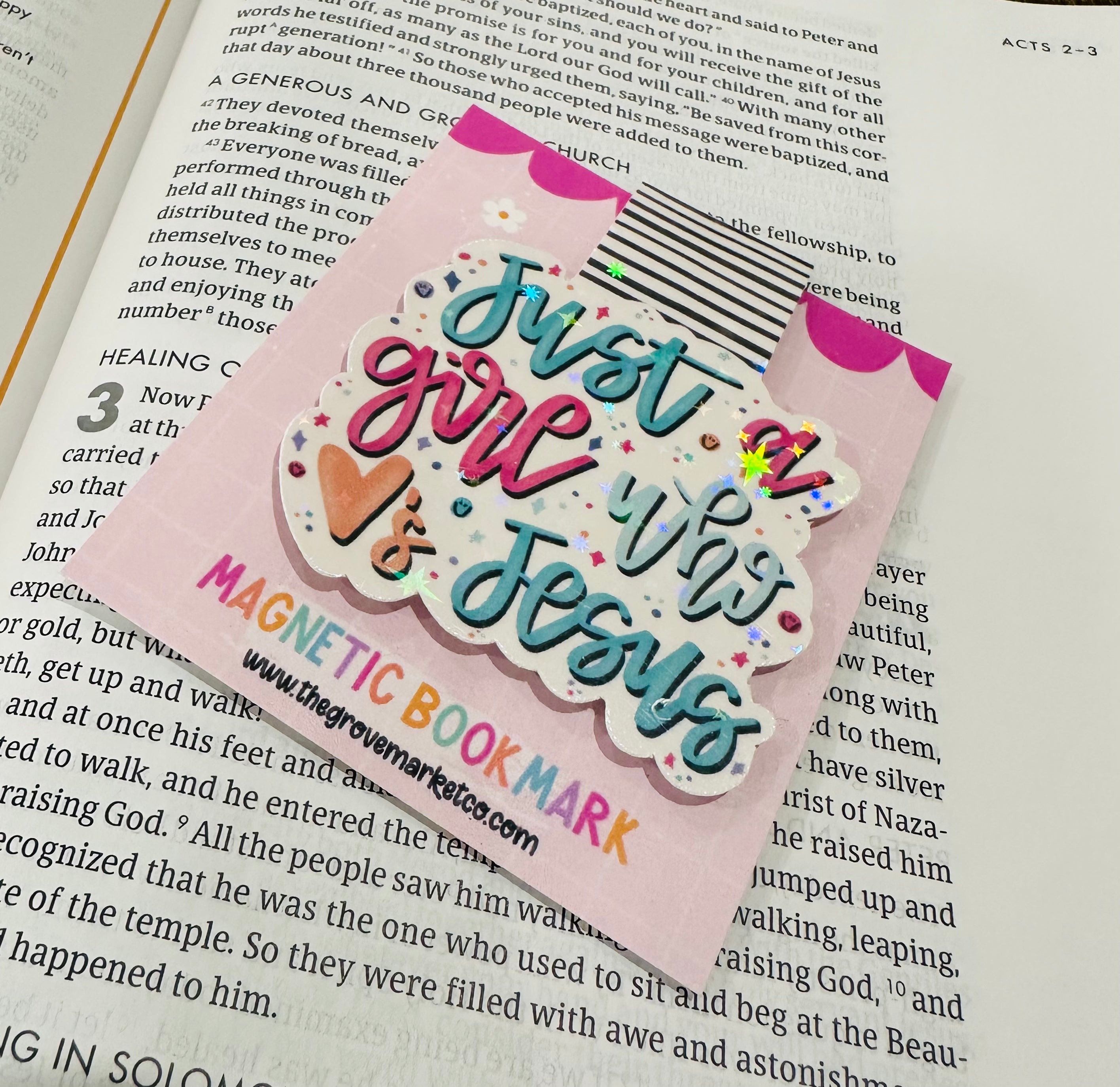 Just a Girl who loves Jesus Magnetic Bookmark