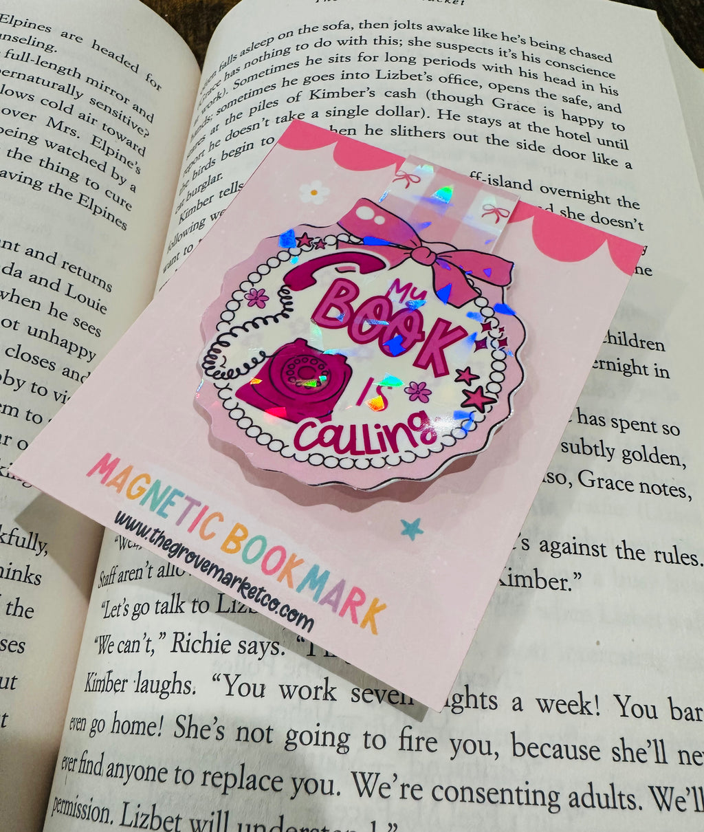My Book is Calling Magnetic Bookmark