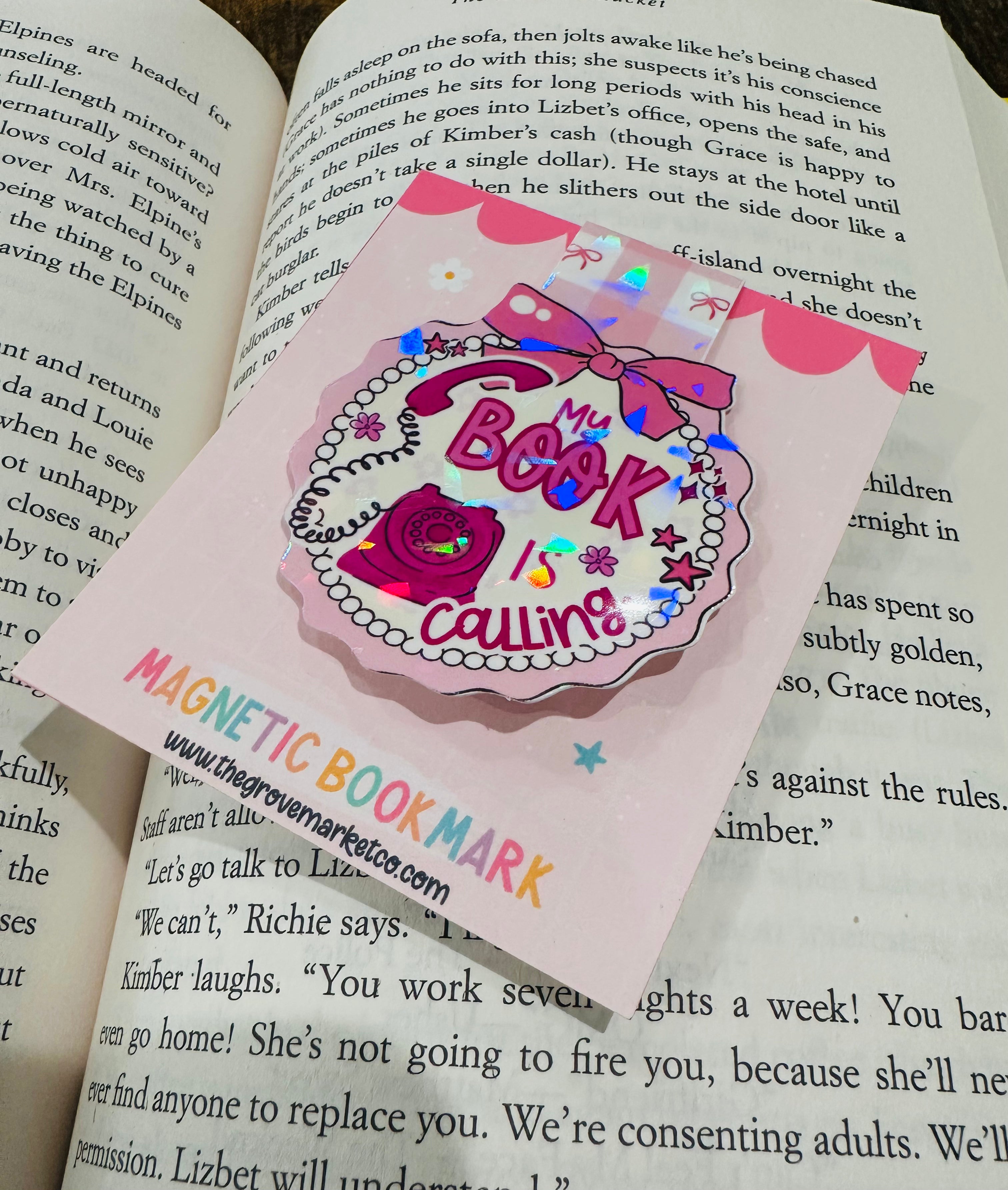 My Book is Calling Magnetic Bookmark