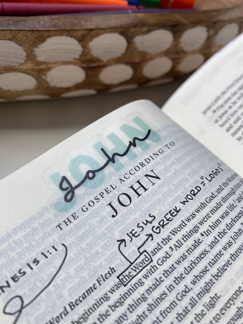 Books of the Bible Header Sticker Labels - BOHO