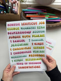 Books of the Bible Header Sticker Labels - SUMMER VIBES