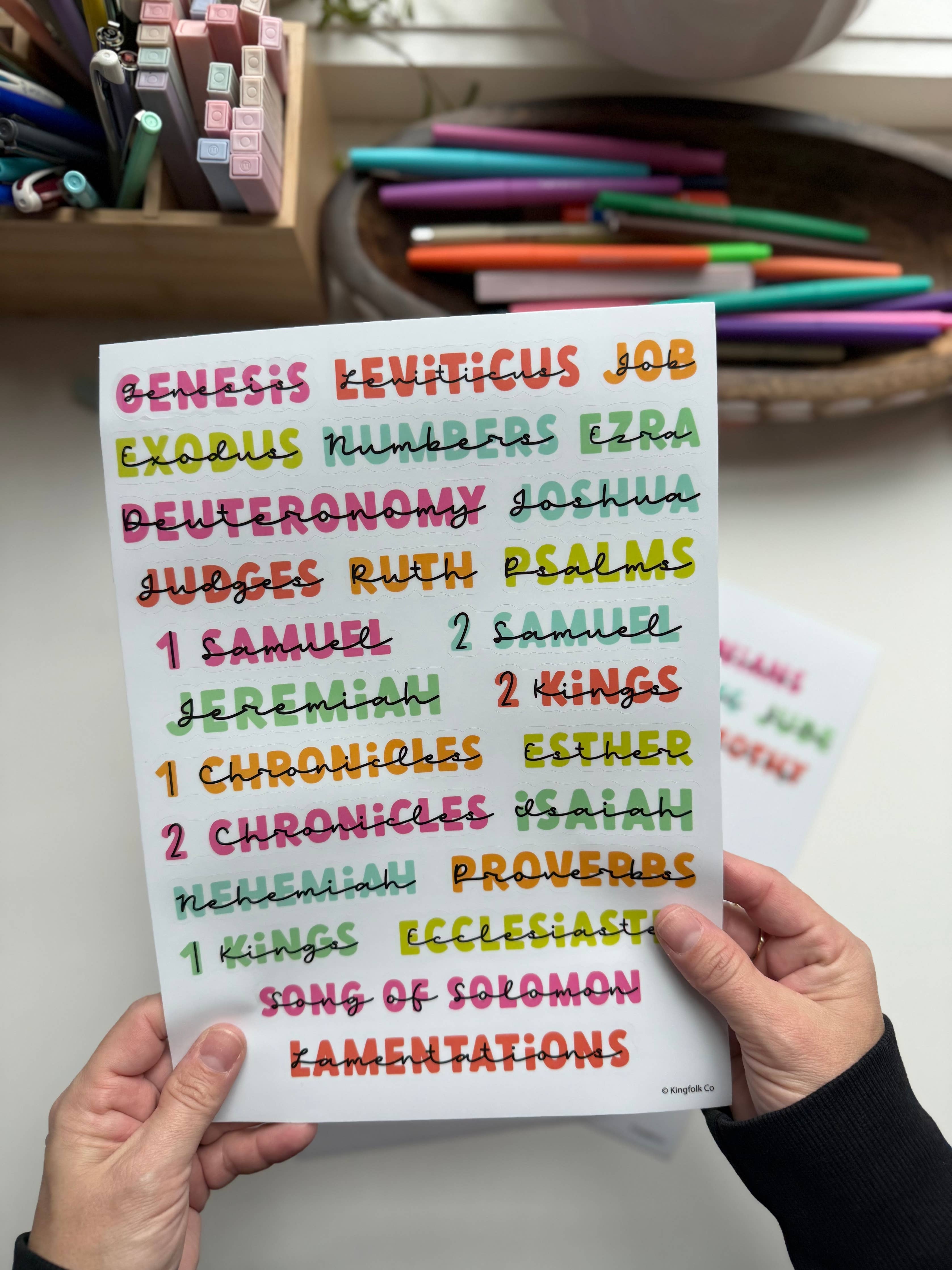 Books of the Bible Header Sticker Labels - SUMMER VIBES