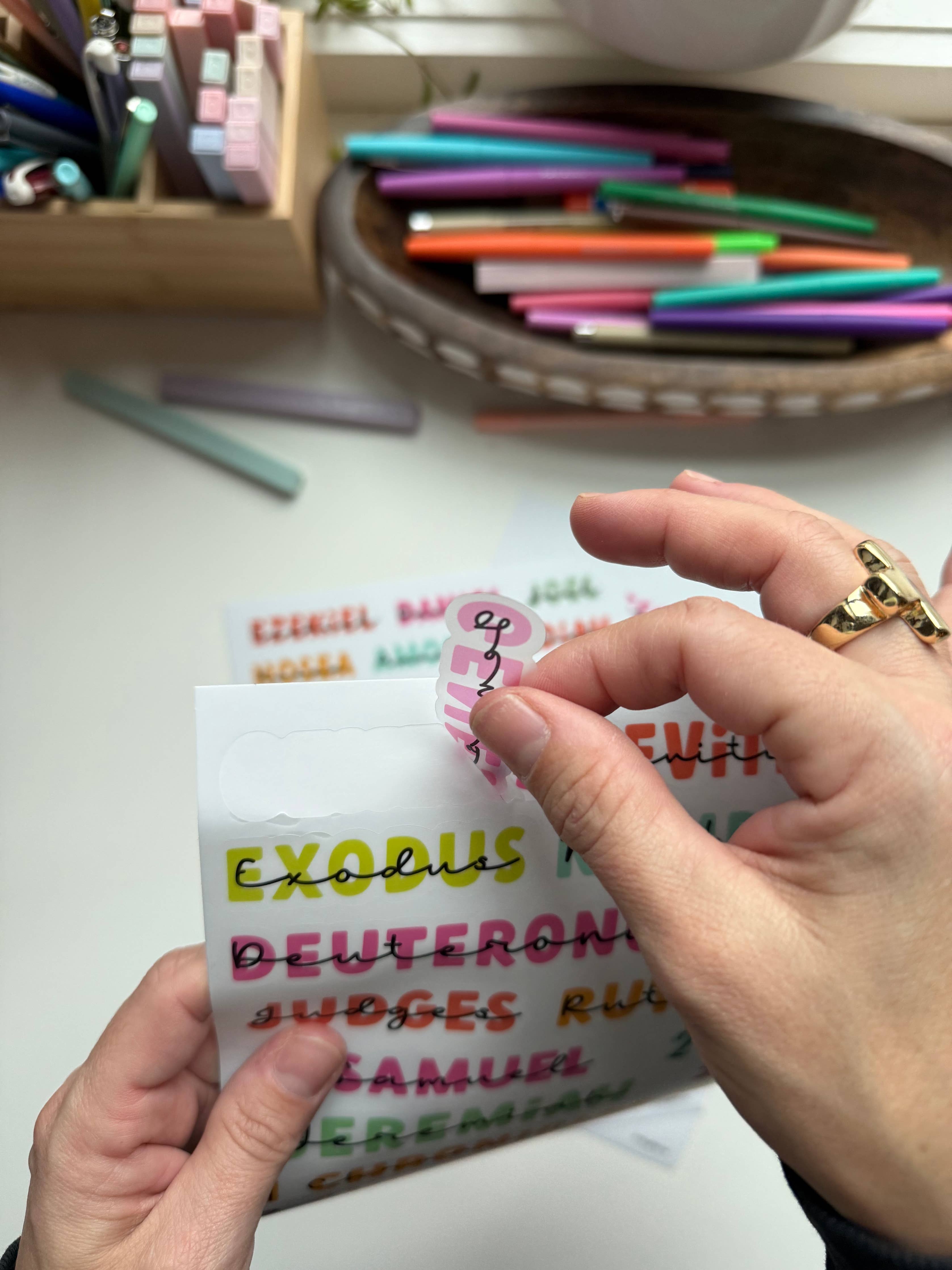 Books of the Bible Header Sticker Labels - SUMMER VIBES