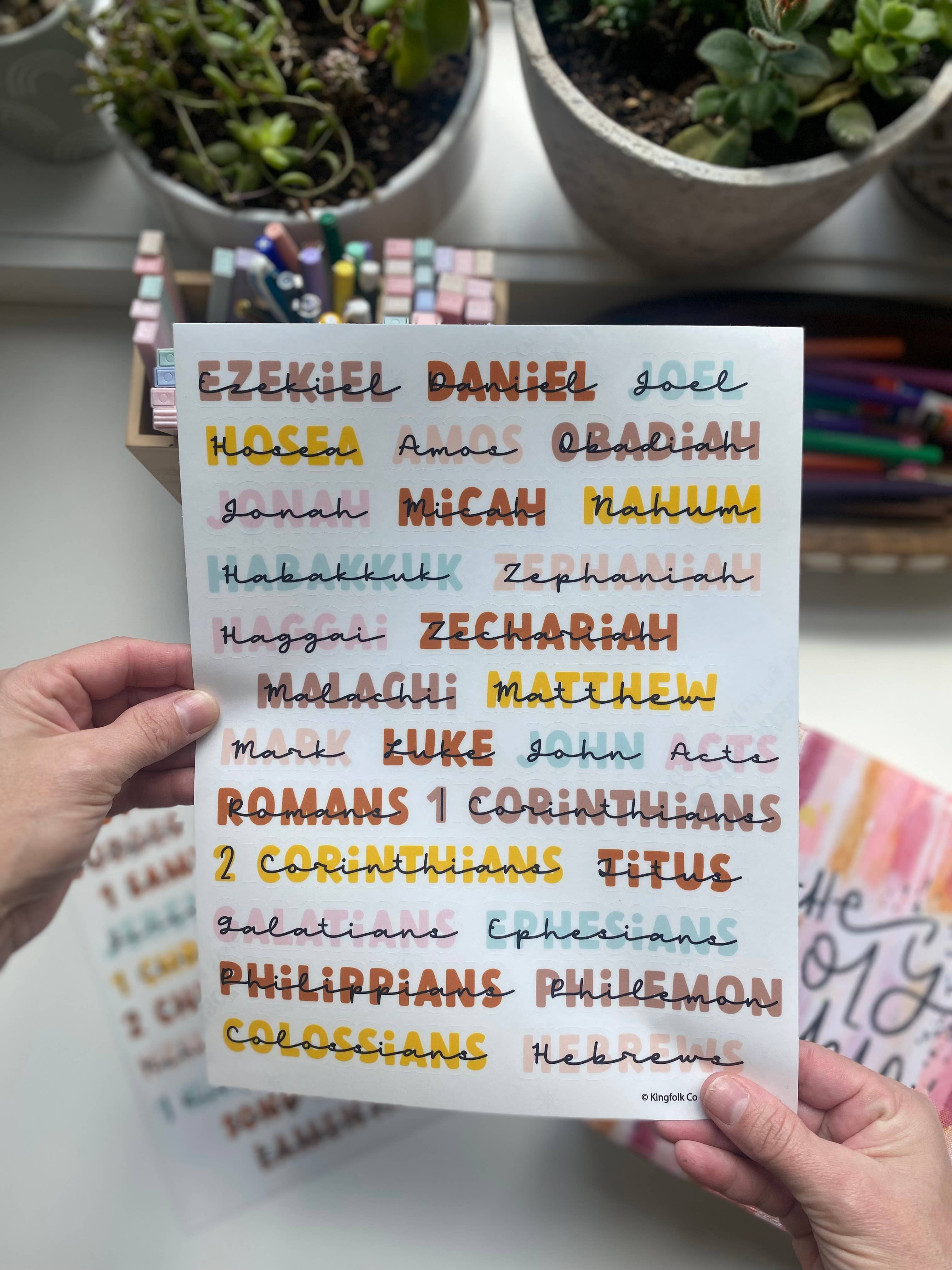 Books of the Bible Header Sticker Labels - BOHO