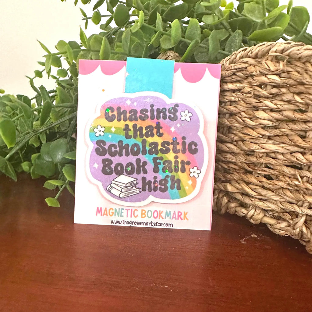 Chasing That Scholastic Book Fair High Magnetic Bookmark