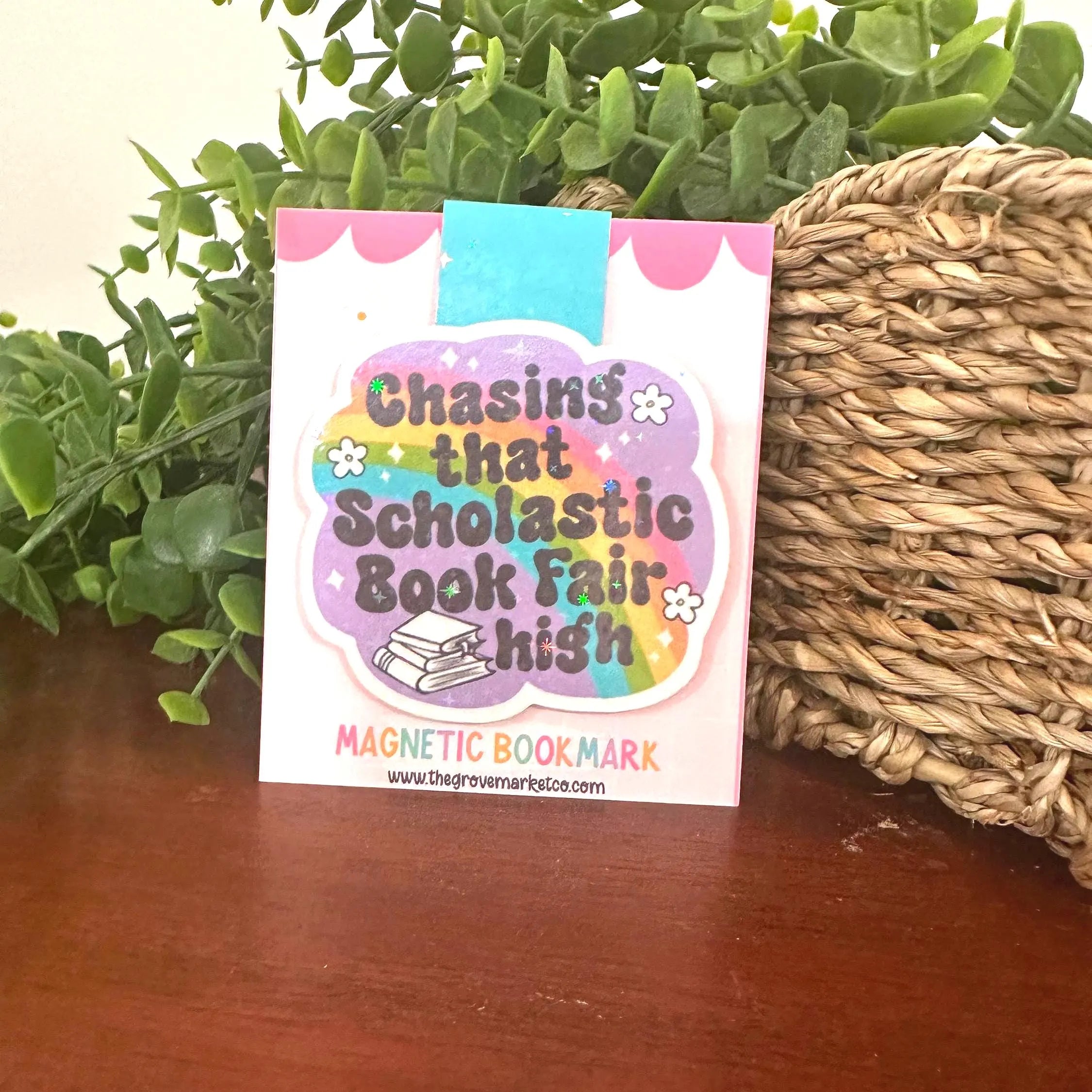 Chasing That Scholastic Book Fair High Magnetic Bookmark