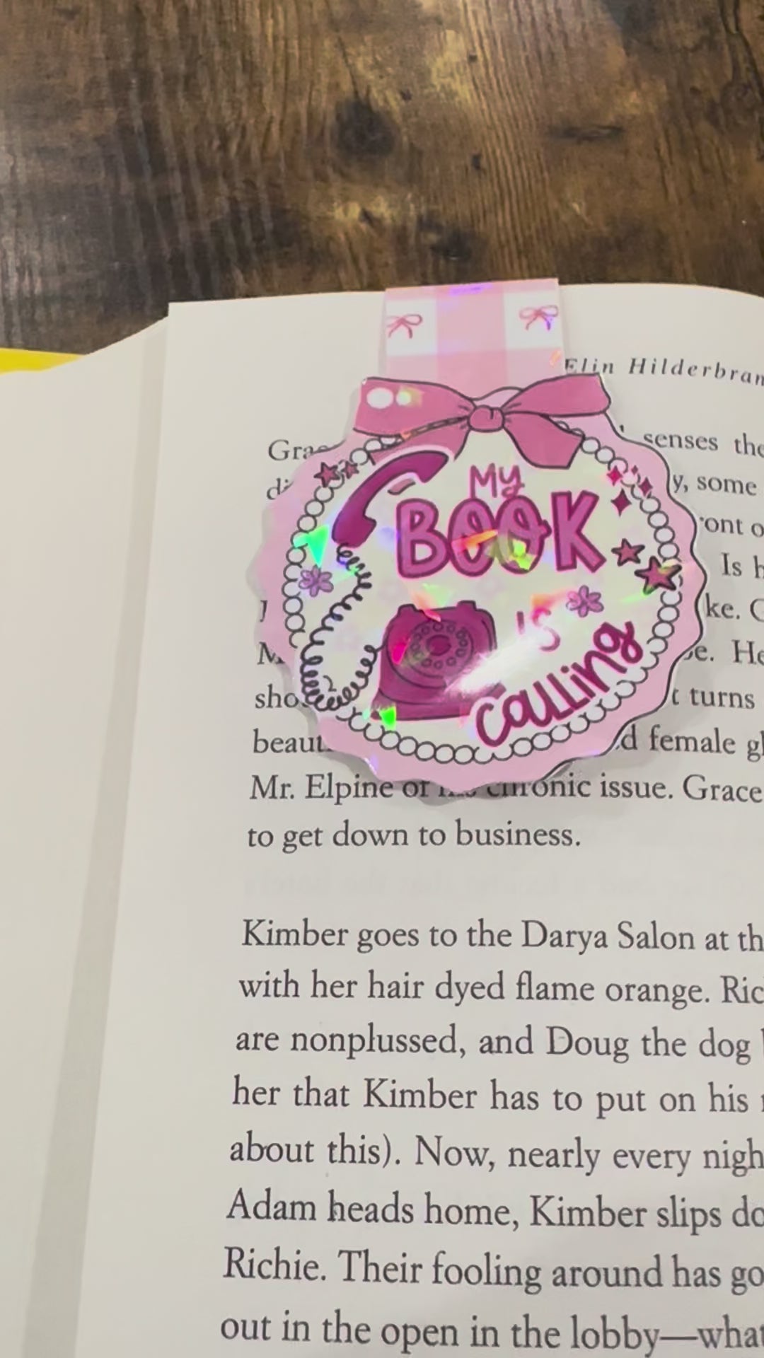 My Book is Calling Magnetic Bookmark